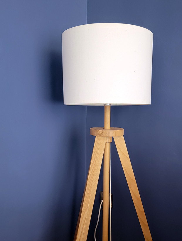 Ikea lamp creates beautiful contrast on Blue Nova